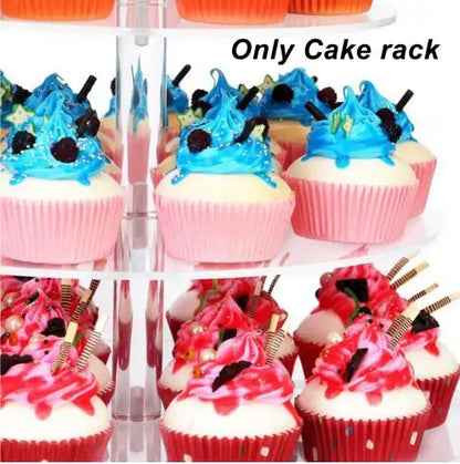 1piece 5 acrylic Tier Candy Fruits Cakes Desserts Plate Stands Cupcake Fruit Plate Stand for Wedding Party Birthday Supplies