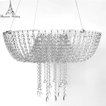New fashion Hanging Acrylic Clear Crystal Beads Cake Stand For Wedding Event Birthday Party Decortion supplies
