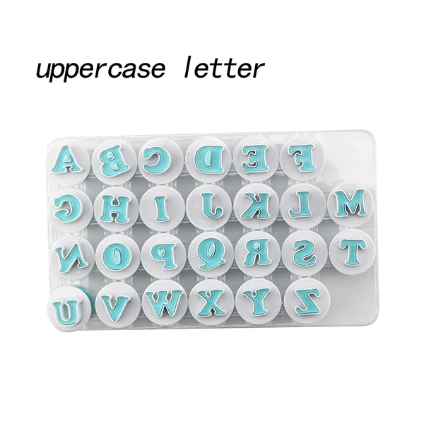 26pcs Push Easy Mini Upper&amp;Lowercase alphabet letter Cookie Cutter Cake pops Baking Mold fondant cutter cake decoration tools