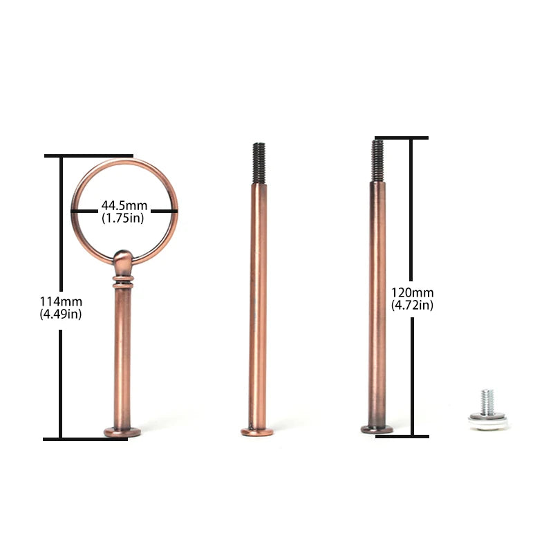 Decorating Supply Metal 3 Tier Round Style Rod Fruit Tray Fitting Decoration Tool Wedding Party Cake Stand Handle