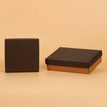 50 Pcs kraft paper gift box for wedding Party birthday cake candy Cookies chocolate Simple kraft paper box gift Packaging supply