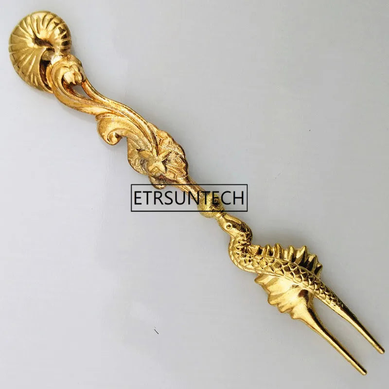 100pcs Retro Conch Shell Fruit Fork Coffee Dessert Cake Fruit Vintage Forks Restaurant Kitchen Tableware Supplies