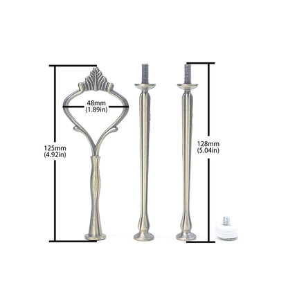 Wholesale Decorating Supply Cake Stand Handle Golden Silver Black White Red Pink Bronze 3-tier Crown Metal Cake Stand Fittings