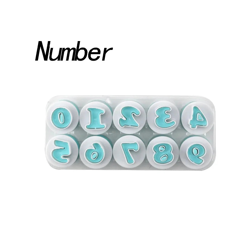 26pcs Push Easy Mini Upper&amp;Lowercase alphabet letter Cookie Cutter Cake pops Baking Mold fondant cutter cake decoration tools