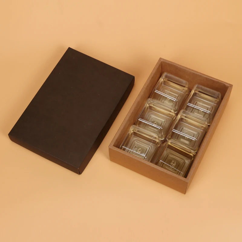 200 Pcs kraft paper gift box wedding Party birthday cake candy Cookies chocolate Simple kraft paper box gift Packaging supply