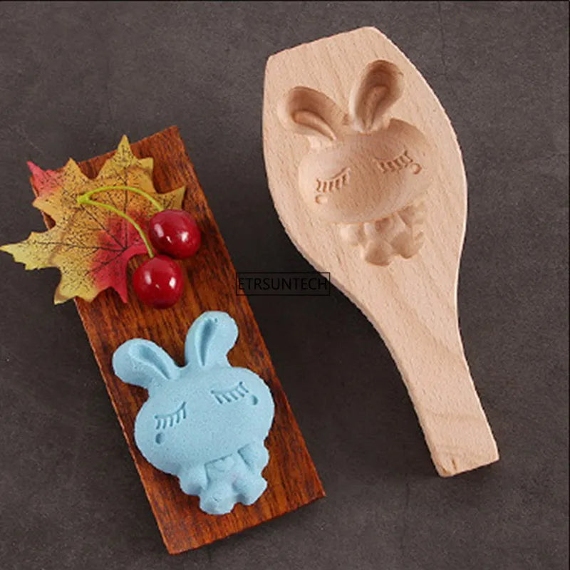 20pcs Wooden Mooncake Mold 3D Animal Shape Biscuit Cookies Mold For Baking Cake Decorating Supplies Fondant Baking Pastry Tool