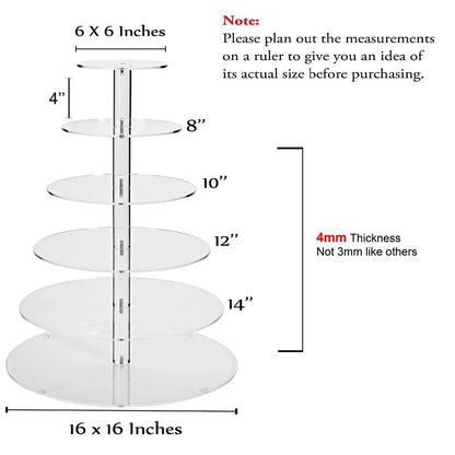 event party supplies Detail about 6 Tier Cupcake Cup Cake Stand Tower Clear Maypole Acrylic for Wedding Party wedding decoration
