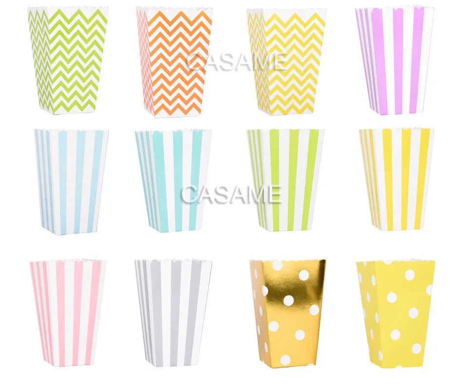 240 pcs Popcorn box cake cookie box wedding party decoration supplies candy box favors wholesale colorful decor