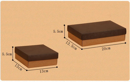 200 Pcs kraft paper gift box wedding Party birthday cake candy Cookies chocolate Simple kraft paper box gift Packaging supply