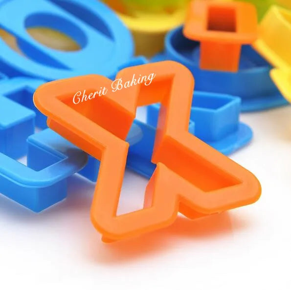 Easy Cutter Capital Letter Alphabet Number Cookie Cutter Set Cake Tool Decorating Fondant Press Pastry DIY