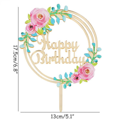 Pink Flamingo Cake Topper Balloon Cake Flags Birthday Kids Favors Cake Decoration Cupcake Topper tableware Wedding Dessert Decor