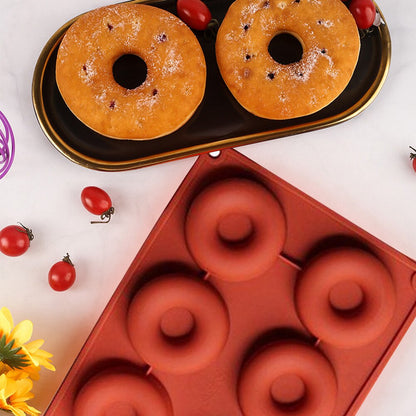 8 Grids 3D Donuts Baking Pan Moulds Silicone DIY Donut Pastry Decorating Mold Kitchen Cake Chocolate for Birthday Party