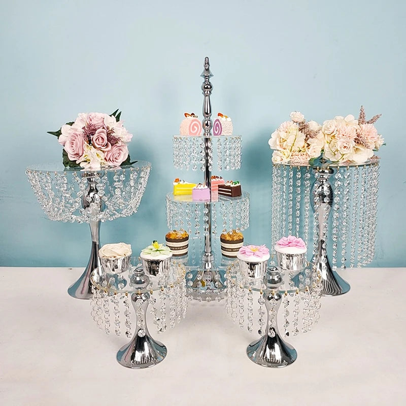 9pcs  Cake Stand Cupcake Macaroons Display Rack Holder Tools Wedding Decoration Easter Party Supplies