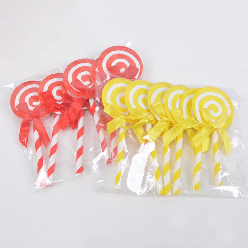 6pcs Birthday Cake Card Lollipop Plug-in Birthday Party Dessert Table Plug-in Decoration Color Card DIY Baking Products