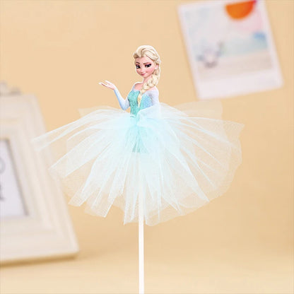 1pcs/Lot Frozen Elsa Anna Princess Cake Cupcake Toppers Cake Flag Girls Birthday Party Decoration Anniversaire Cake Supplies