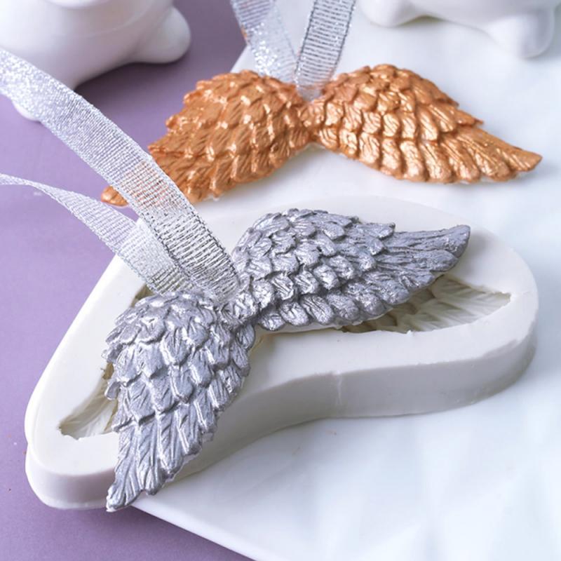 Angel Wing 3D Silicone Molds Fondant Mold Cakes Decoration Tools Candy Clay Gum Paste Chocolate Moulds DIY Kitchen Baking Tools