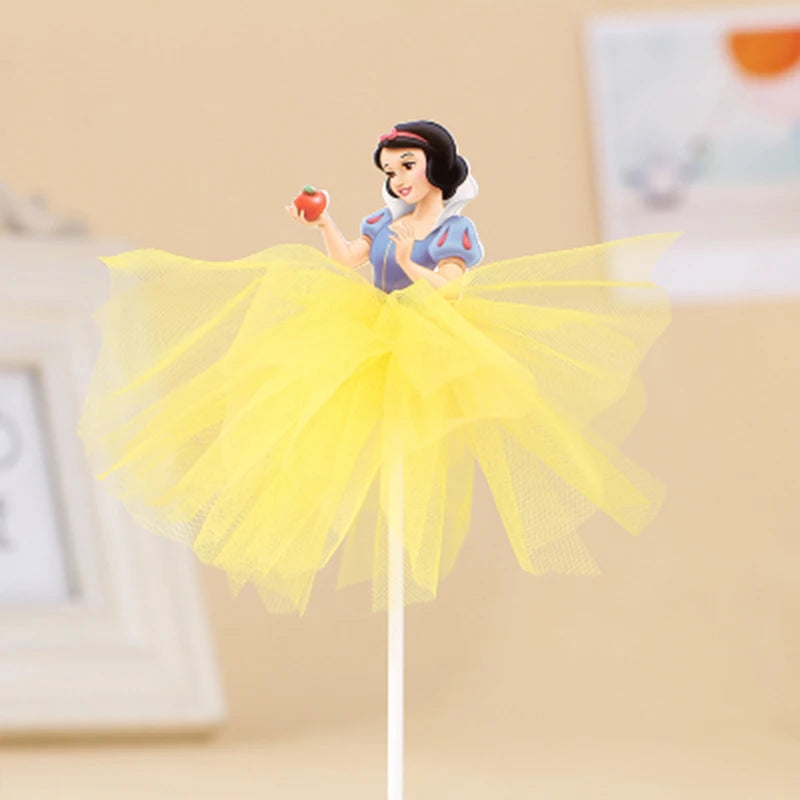 1pcs/Lot Princess snow White Theme Cake Cupcake Toppers Cake Flag Girls Birthday Party Decoration Anniversaire Cake Supplies