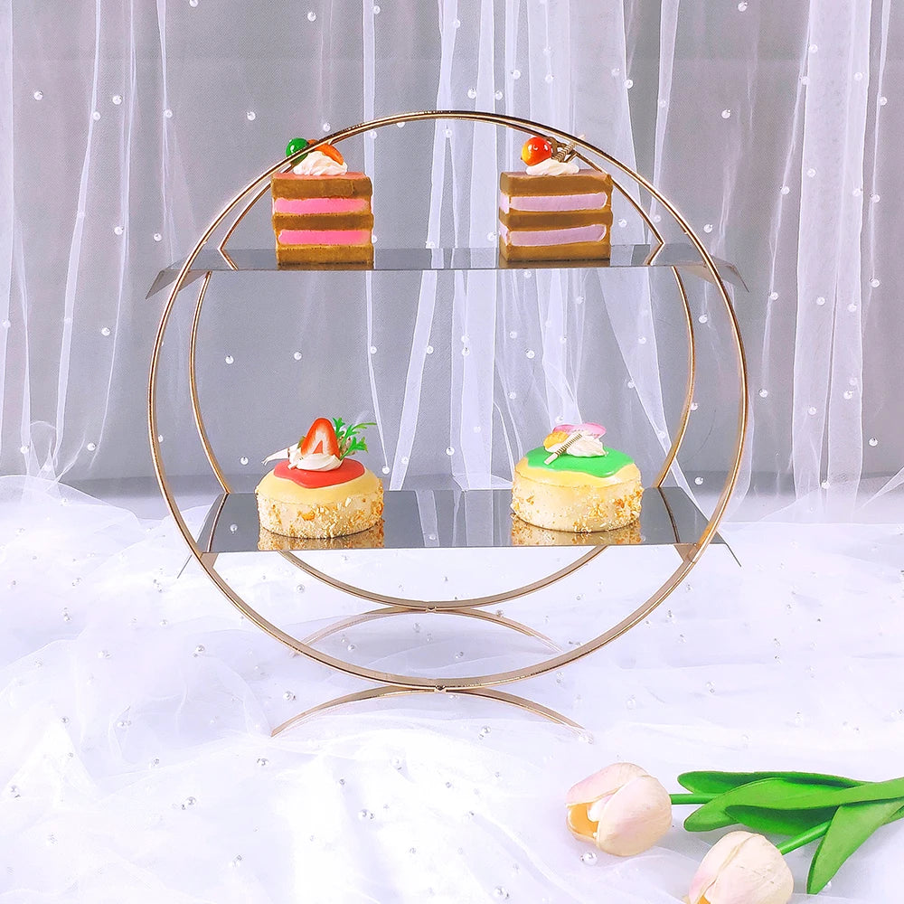 1pcs Round cake holder Crystal transparent Cake Stand for birthday decoration Wedding Supply