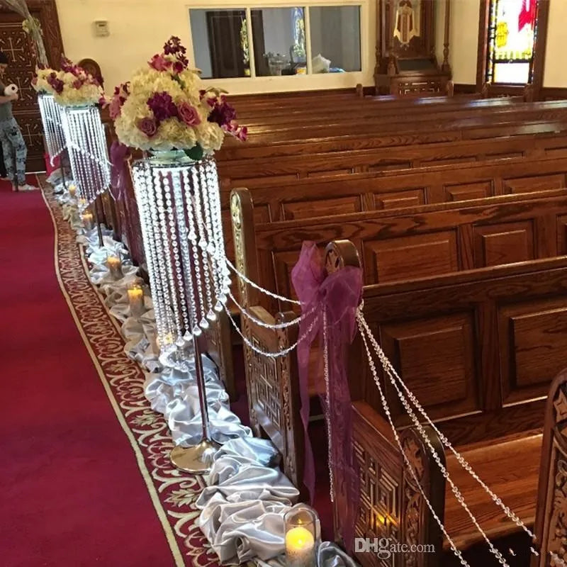 Sale by Bulk Elegant Sparkling Crystal clear garland chandelier wedding cake stand birthday party supplies decorations