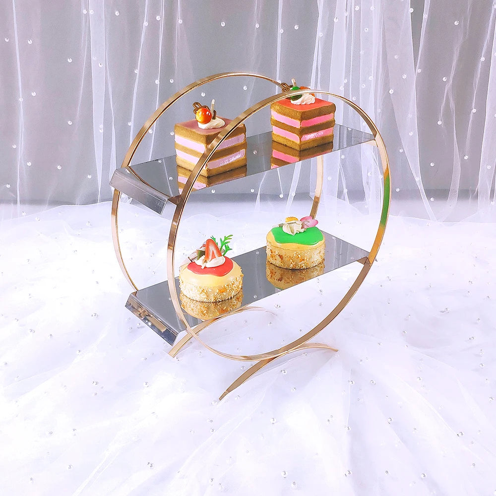 1pcs Round cake holder Crystal transparent Cake Stand for birthday decoration Wedding Supply