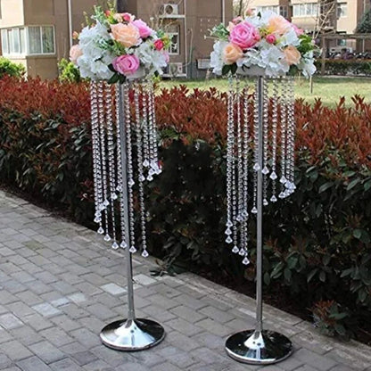 2Pcs/lot  Elegant Sparkling Crystal Clear Garland Chandelier Wedding Cake Stand Birthday Barty Supplies Decorations