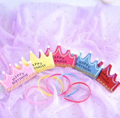 5 Colors Luminous Child Birthday Hat Party Supplies hat prince crown cake led hoop dress up hat Party Festival Decoration SN1765