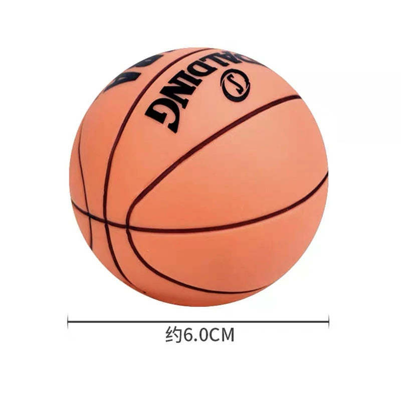 Aomily 6 cm Toy Food Grade Silicone Basketball Football Cake Topper Birthday Party Cake Decoration for Kids Party Decorating