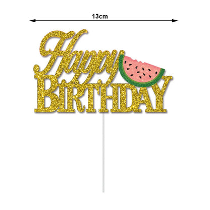 One in a Melon Cupcake Topper Baby Kids 1st Birthday Party Cake Decor Watermelon Themed Party Supplies Baby Shower Girl Birthday