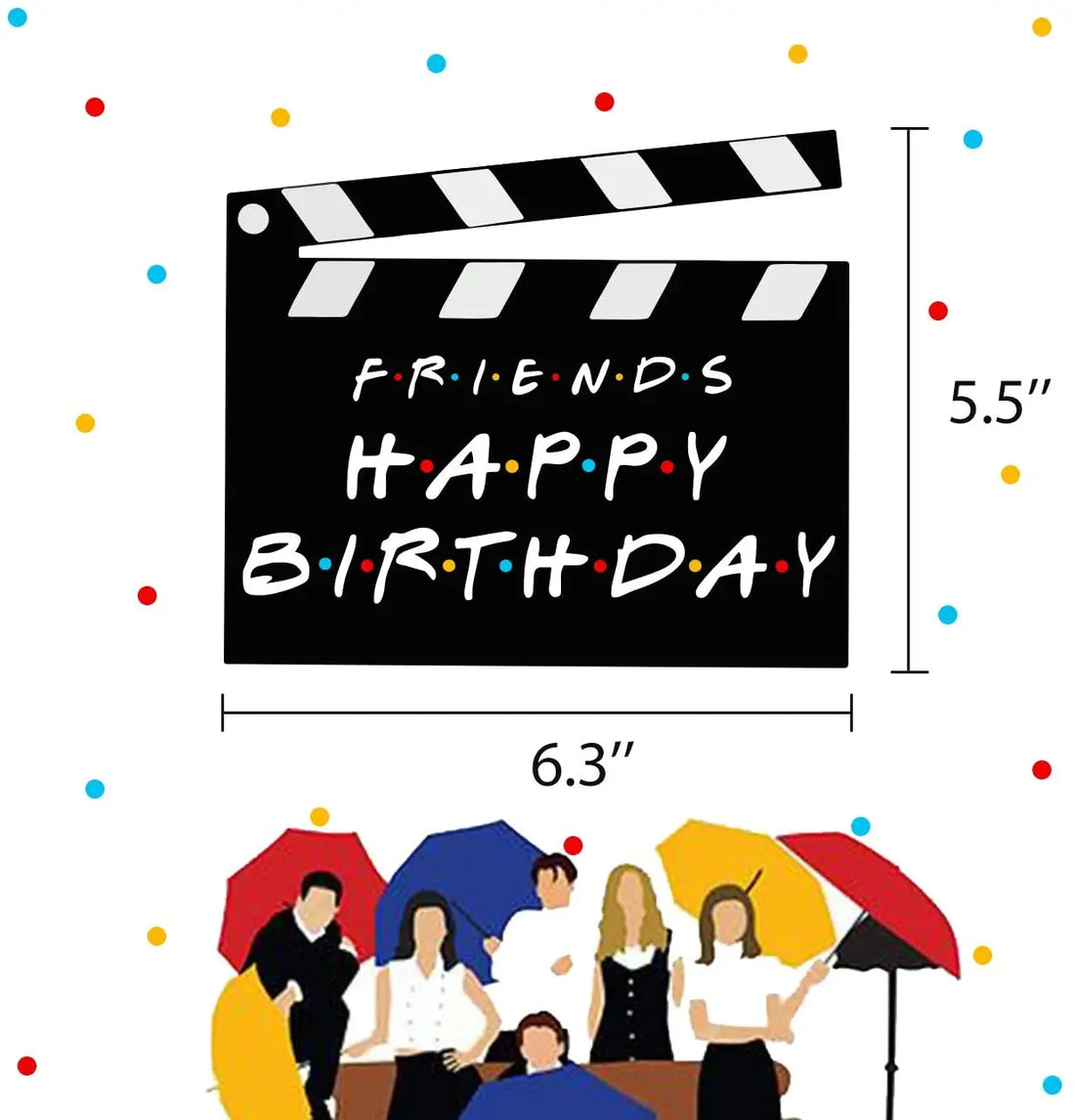 Friends Theme Cake Cupcake Toppers Friends Birthday Cake Decorations for Friends Fans TV Show Birthday Party Decoration Supplies