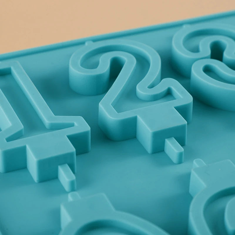 3D Arabic Number Birthday Candle Silicone Mold DIY Making Fondant Cake Chocolate Candy Mould Crafts Party Decorating Tool