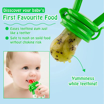 1pc Baby Feeding Spoon Fruit Grinding Pacifier Complementary Bites Silicone Mesh Baby Feeding Tableware