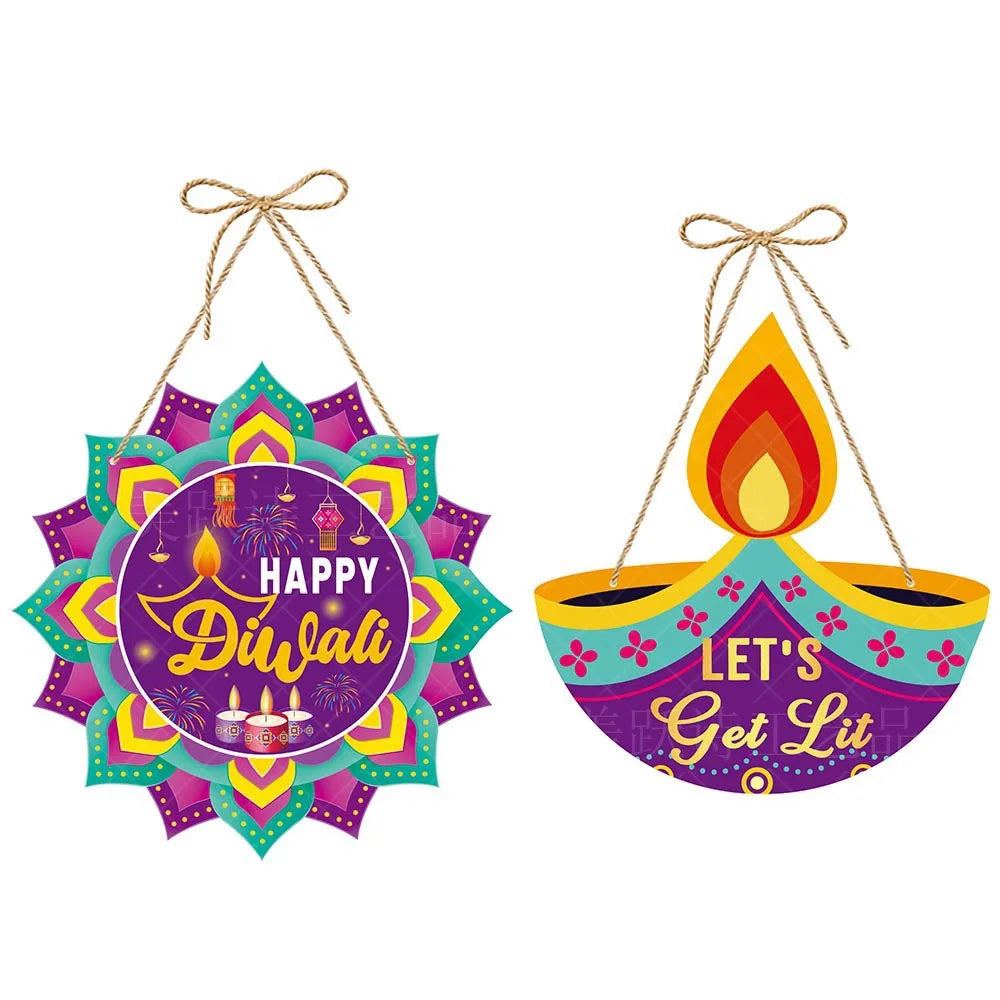 Diwali Party Decor Door Hanging Happy India Diwali Festival Hanging Pendant Let&