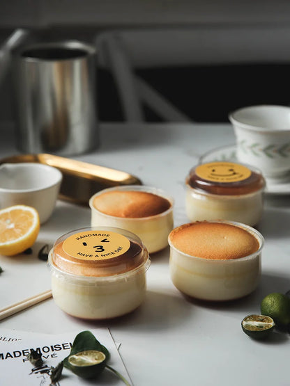 50pcs Disposable dessert cups plastic pp thick yogurt pudding cup ice cream cup diy pastry cake cups with lids party supplies