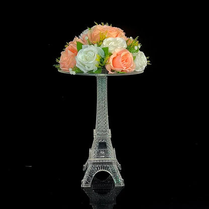 Party Decoration Eiffel Tower Design Flower Rack Transparent Acrylic Cake Dessert Stand For Wedding Table Centerpieces Supplies