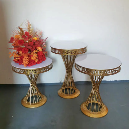 1/3pcs Wedding party dessert table golden cake table flower stand wedding arrangement props decoration supplies