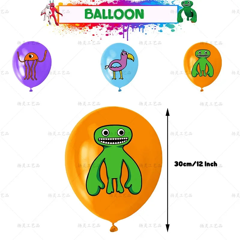 Cartoon Garten of banban Theme DIY Balloons Party Supplies Birthday Banner Latex Balloon Decoration Cake Supplies Kid Toys gift