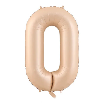 32/40Inch Cream Color Number Balloons 1-9 Large Digital Foil Helium Ball Girl Kids Adult Happy Birthday Party Decoration Wedding