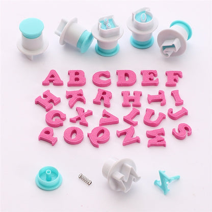 Baking Pastry Mold Letter Fondant Cookie Chocolate Biscuit Cutter Upper&amp;amp;Lowercase Alphabet and Number DIY Cake Decorating Tools