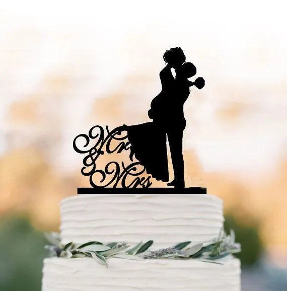 INS 15 Styles Mr&amp;mrs Wedding Party Cake Topper Black Acrylic Wedding Scene Cake Supplies for Wedding Party Cake Decorations 2024