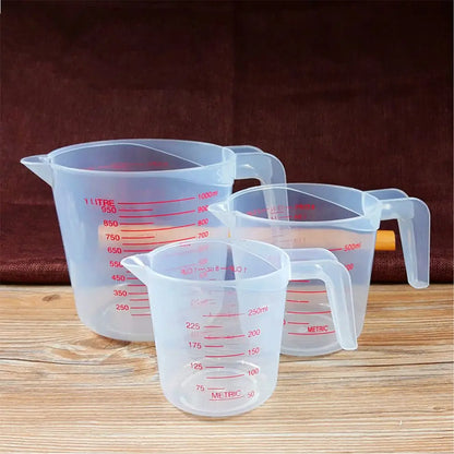 3 Pcs Measuring Cups Kitchen Tools Plastic Baking Measuring Cup Liquid Container Graduations Dry Ingredients