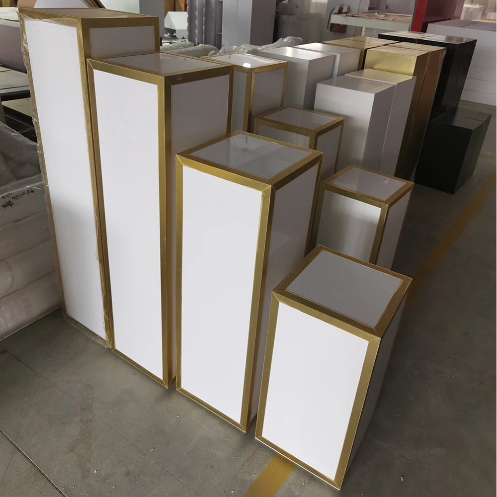 pedestal round pillar Cylinder party supplies display stand cake wedding decoration arch backdrop stand table gold plinth