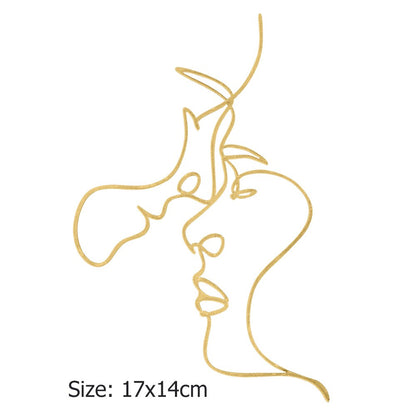 Cake Topper Personalised Artistic Outline Women Lady Face Happy Birthday Gold Silver Birthday Party Cake Insert Decoration