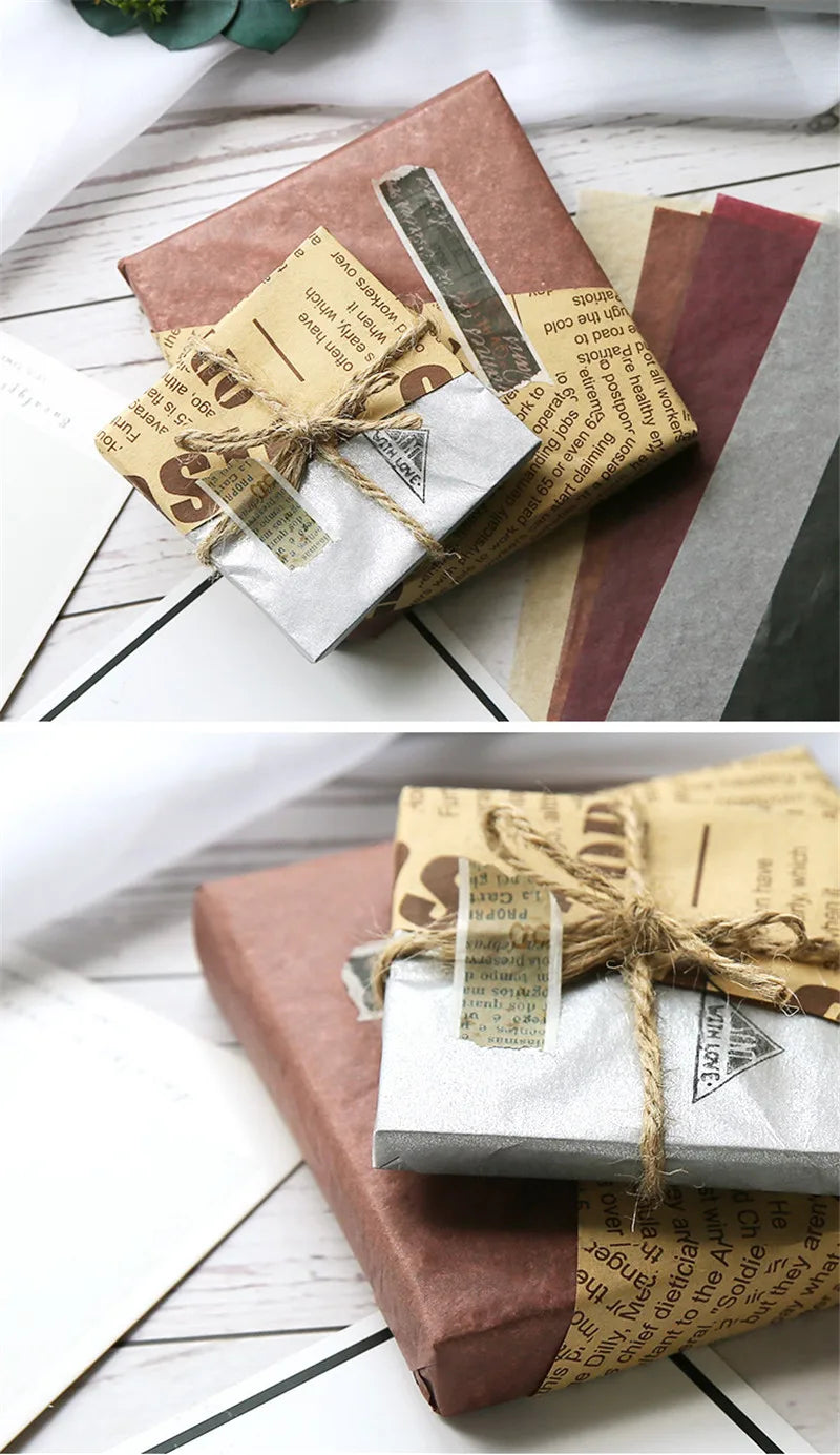 100 Sheets/bag 21X14cm Colorful Tissue A5 Wine Wrapping Papers DIY Folding Craft Paper Party Wedding Home Decor Packing Supplies