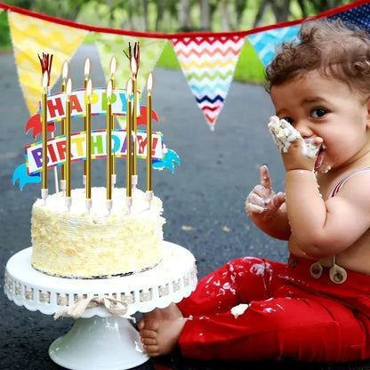 24 PiecesBirthday Candles in Rose Gold Holders Top Birthday Cake Candles Long Slim Cupcake Candles for Wedding Party Decoration