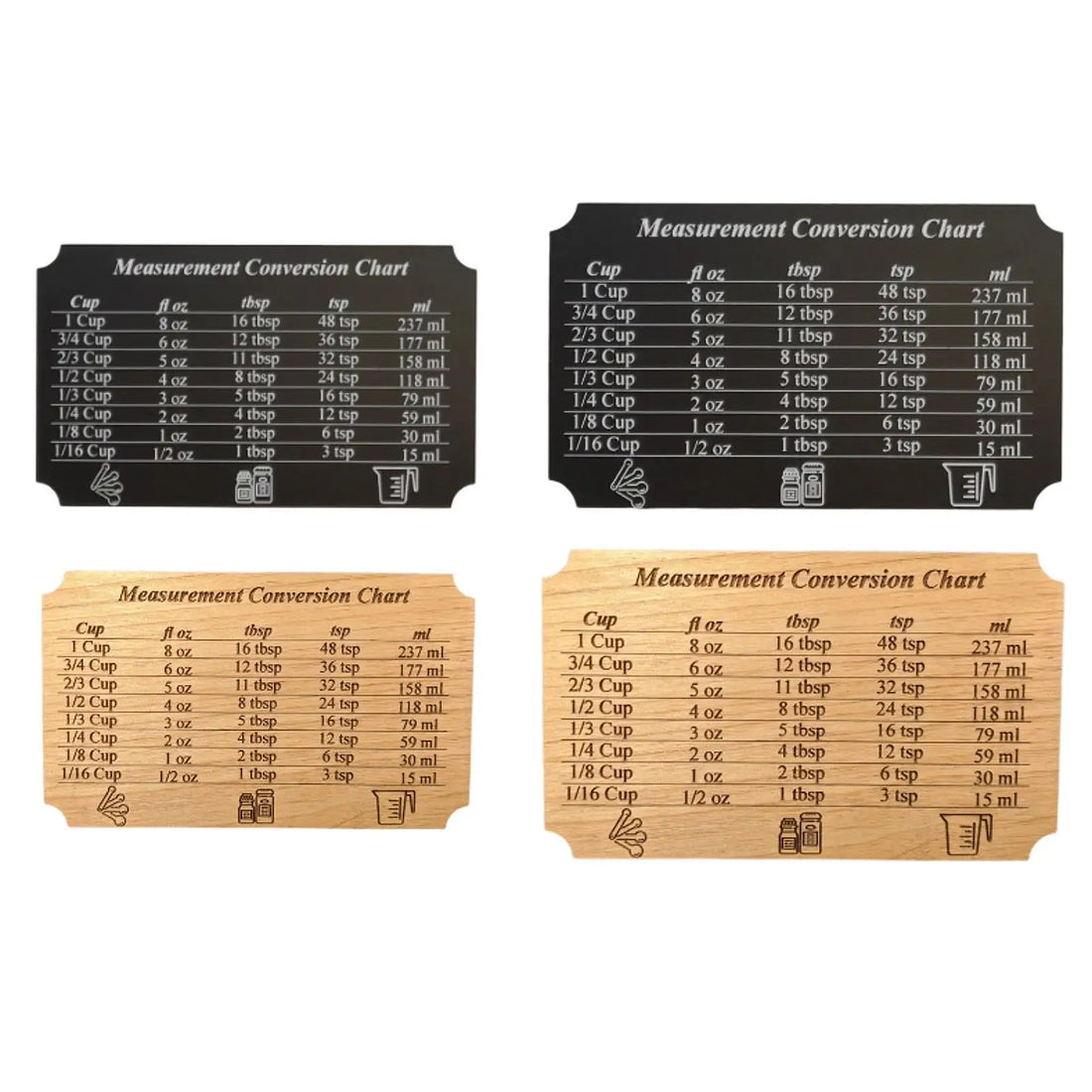 Kitchen Conversion Chart Teaspoons Liquids Baking Ingredients Measurement