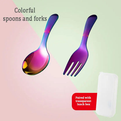 Outdoor Tourism 304 Stainless Steel Portable Tableware, CHILDREN&