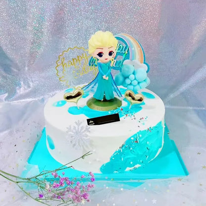 Disney Princess Cake Decoration Elsa Snow White Anna Castle Cake Topper For Girls Baby Shower Birthday Party Cake Decor Supplies