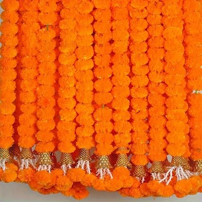 Marigold Flower Garlands 1.5m Artificial Flower Garland Indian DécorPooja Diwali Fiesta Day of The Dead Christmas Events Decor