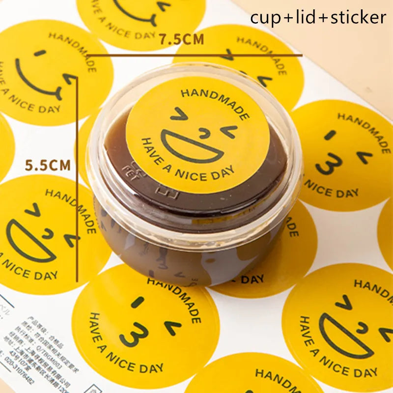 50pcs Disposable dessert cups plastic pp thick yogurt pudding cup ice cream cup diy pastry cake cups with lids party supplies