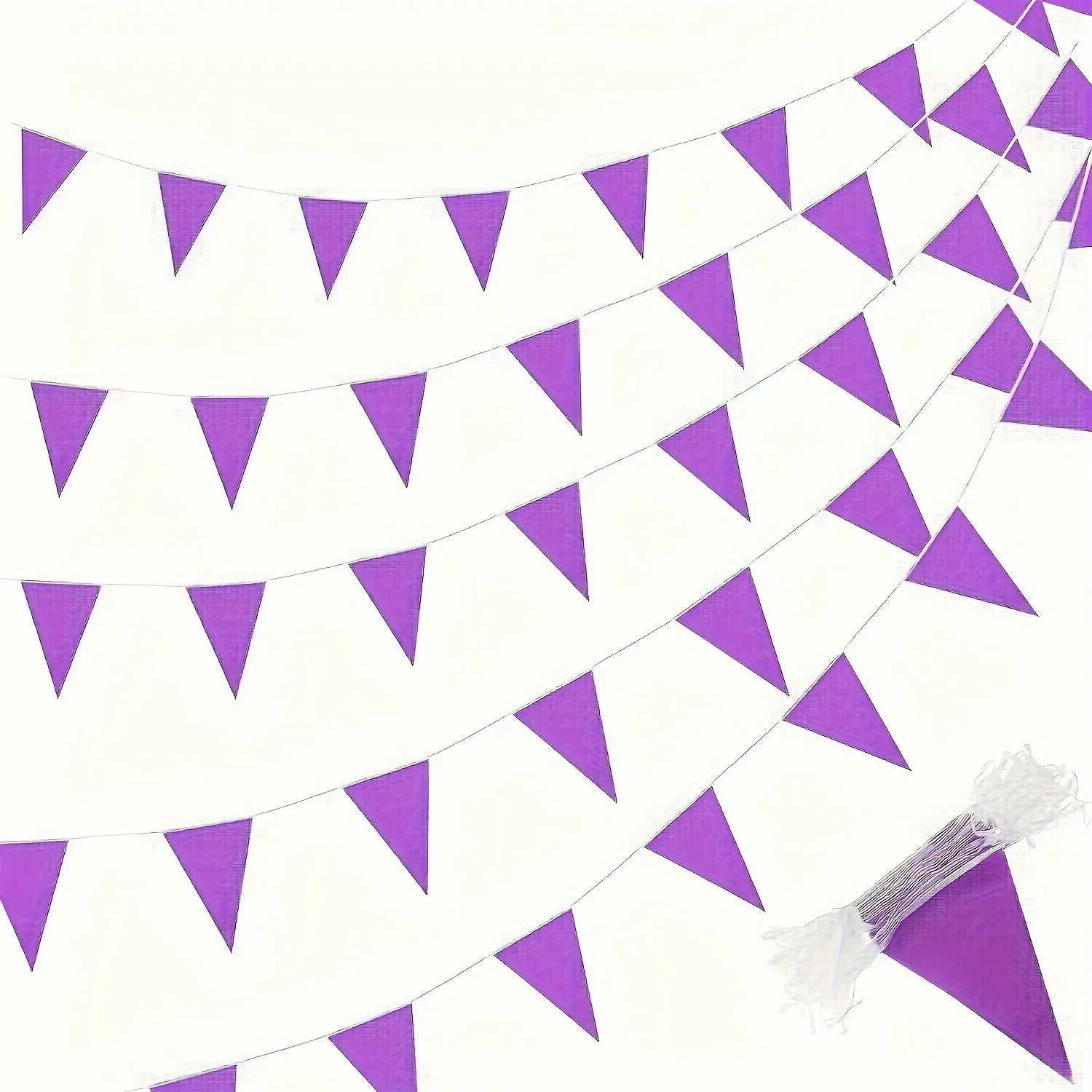 33 Ft Banners Flags String Triangle Bunting Pennant Garland for Grand Graduation Birthday Party Festival Celebration (Orange)